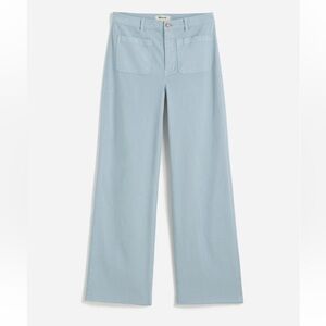 NEW Madewell The Emmett Wide-Leg Pant: Patch Pocket Edition Blue Horizon 26 $128
